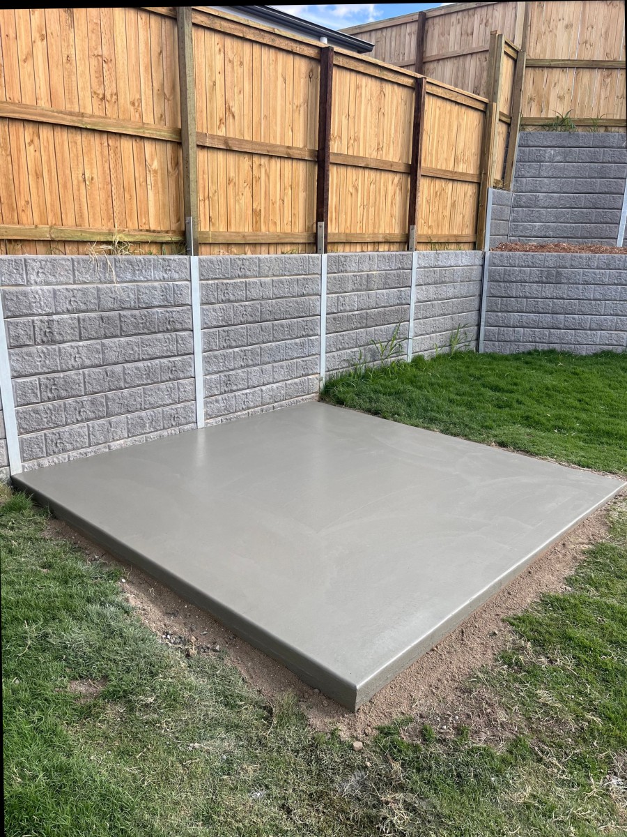 After: finished concrete slab