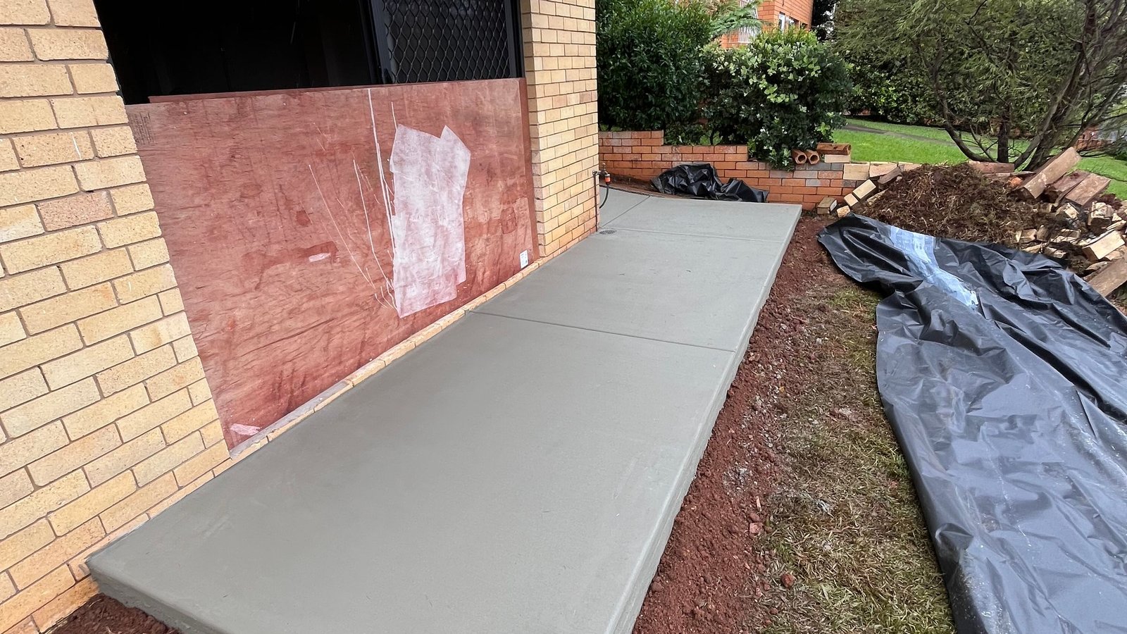 A finished Small Concrete Slabs residential concrete slab